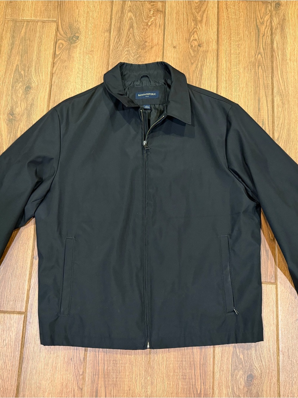 Banana Republic Men's Black Zip-Front Harrington Jacket / large
